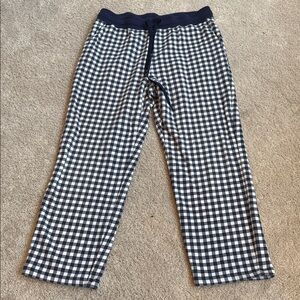 Draper James Navy and White Gingham Lounge Pants